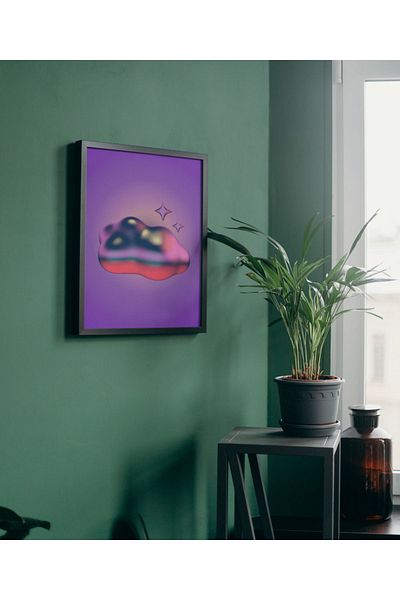 Arthopia Clouds Blutlar Ασημένιο Ολόγραμμα Pinterest Πίνακας υψηλής ποιότητας σχεδίου με κορνίζα αφίσας