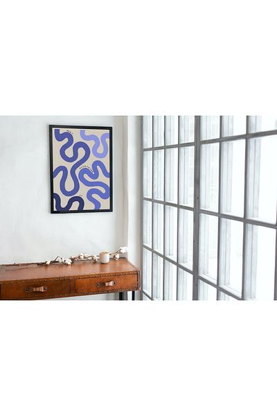 Arthopia Μην σκέφτεστε περίσσεις το Linear Gift Πίνακας καλλιτεχνικού σχεδιασμού με κορνίζα