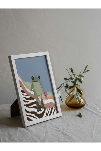 Arthopia Cowboy Frog Frog Pinterest Πλαίσιο αφίσας Υψηλής ποιότητας ζωγραφική σχεδίου