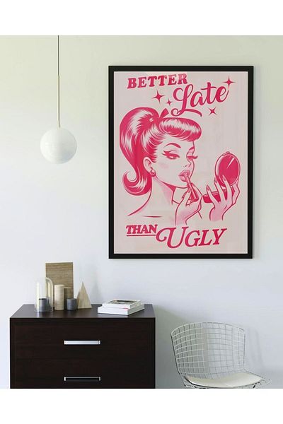 Arthopia Woman Beauty Pink Nostalgia Pinterest Δώρο Αφίσα Πίνακας Καλλιτεχνικού Σχεδιασμού με κορνίζα