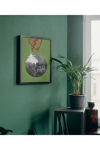Arthopia Disco Ball Disco Ball Pinterest Πίνακας καλλιτεχνικού σχεδιασμού με κορνίζα