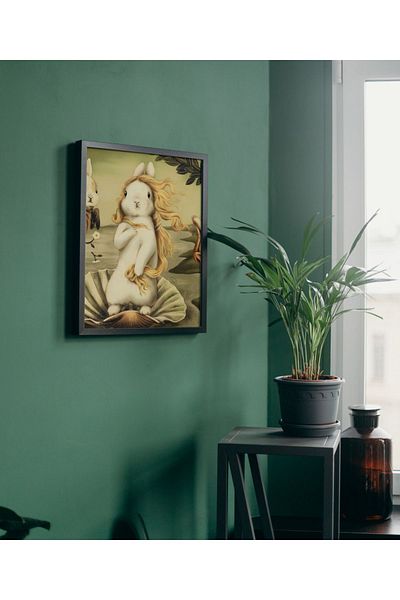 Arthopia Boticelli-The Nativity Of Venus Rabbit Pinterest Αφίσα με κορνίζα Υψηλής ποιότητας διακοσμητικό σχέδιο ζωγραφικής