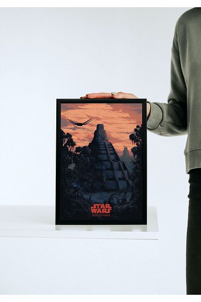 Arthopia Διακόσμηση ταινίας Star Wars με κορνίζα με σχέδιο αφίσας