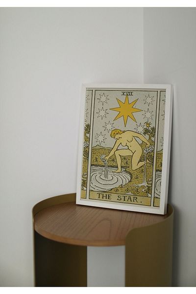 Arthopia Κάρτα Ταρώ The Star Pinterest Διακοσμητική αφίσα με κορνίζα Υψηλής ποιότητας σχεδιασμός ζωγραφικής