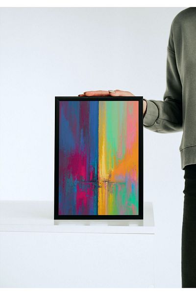 Arthopia Πολύχρωμη ελαιογραφία σε καμβά Pinterest Αφίσα με κορνίζα Υψηλής ποιότητας διακοσμητικό σχέδιο ζωγραφικής