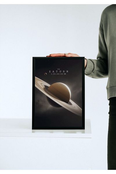 Arthopia The Saturn Planets Space Pinterest Αφίσα με κορνίζα Υψηλής ποιότητας διακοσμητικό σχέδιο ζωγραφικής