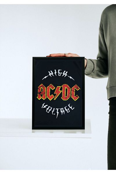 Arthopia AC/DC Music Banner Pinterest Αφίσα με κορνίζα Υψηλής ποιότητας διακοσμητικό σχέδιο ζωγραφικής