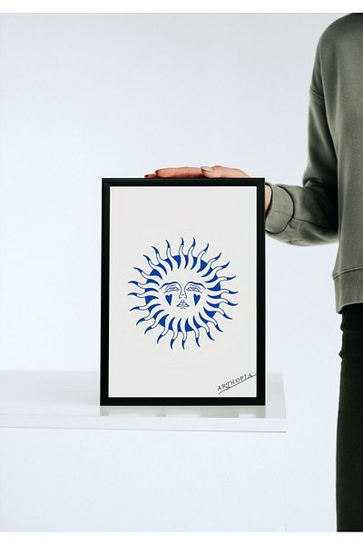 Arthopia Face Of The Sun Pinterest Αφίσα με κορνίζα Υψηλής ποιότητας διακοσμητικό σχέδιο ζωγραφικής