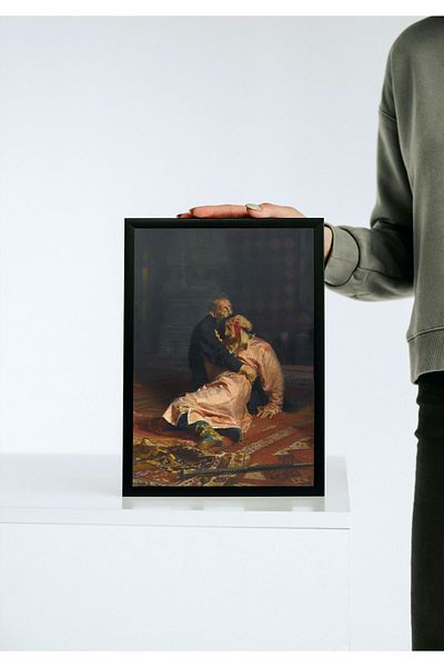Arthopia Ο τρομακτικός Ιβάν σκοτώνει τον γιο- Ilya Repin Pinterest Πίνακας υψηλής ποιότητας σχεδίου με κορνίζα