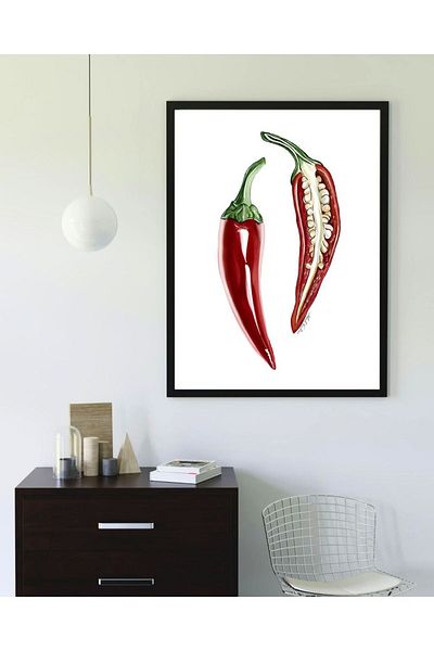 Arthopia Δύο καραμπίνερ με κόκκινο πιπέρι Pinterest Πίνακας καλλιτεχνικού σχεδιασμού με κορνίζα