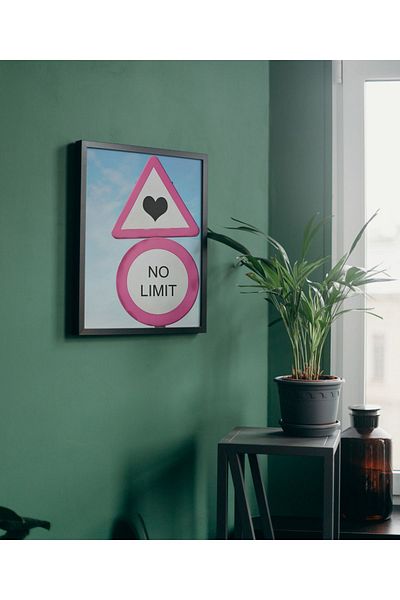 Arthopia Η αγάπη δεν έχει όριο Love Pinterest Αφίσα με κορνίζα Υψηλής ποιότητας διακοσμητικό σχέδιο ζωγραφικής