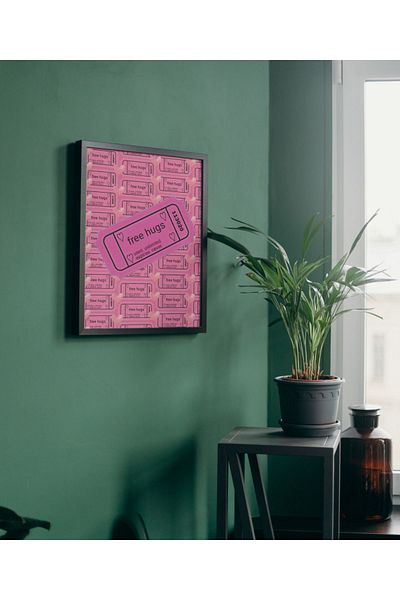 Arthopia Δωρεάν εισιτήριο αγκαλιών Αγαπημένη Pinterest Αφίσα με κορνίζα Δώρο Διακόσμηση Σχέδιο Ζωγραφική
