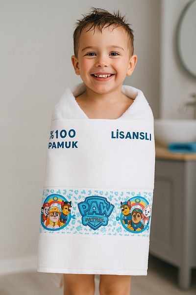 PAW PATROL 🛁   Paw Patrol Licensed 100% Cotton Bath Towel – 65X130 cm