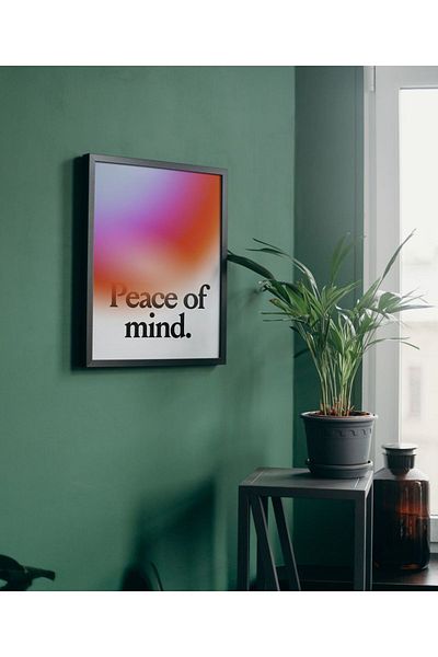 Arthopia Peace Of Mind Πολύχρωμο Pinterest Δώρο Αφίσα Πίνακας Καλλιτεχνικού Σχεδιασμού με κορνίζα