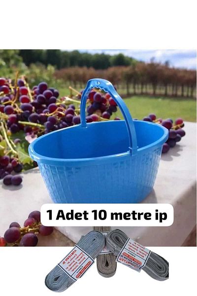 ÇEÇEN HOME Coș de transport din plastic Coș cu fructe Coș pentru balcon-băcănie (40 X 30 X 19CM)