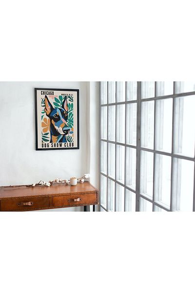 Arthopia Doberman Dog Show Club Pinterest Πίνακας σχεδίασης διακόσμησης υψηλής ποιότητας με πλαίσιο αφίσας