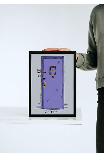 Arthopia Friends Purple Door Pinterest Αφίσα με κορνίζα Δώρο Διακόσμηση Σχέδιο Ζωγραφική