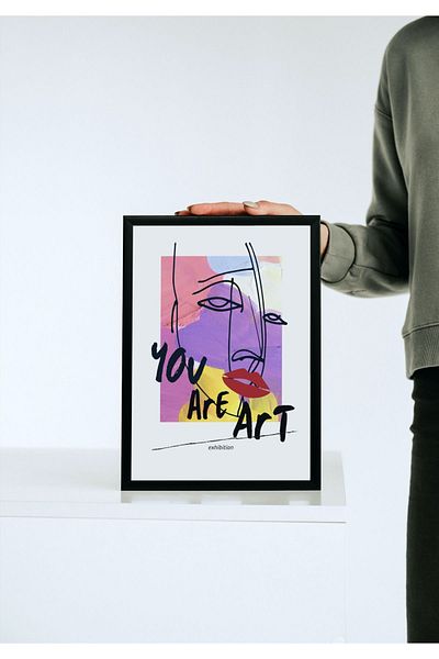 Arthopia You Are Art Art PopArt Πολύχρωμη αφίσα Pinterest με κορνίζα Υψηλής ποιότητας διακοσμητικό σχέδιο ζωγραφικής