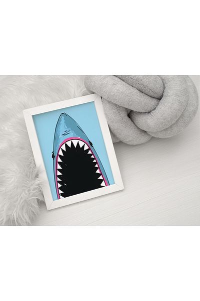 Arthopia Cute Animals Shark Διακόσμηση Παιδικού Δωματίου Ποιοτική ζωγραφική με κορνίζα