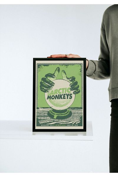 Arthopia Arctic Monkeys Πράσινο φωτιστικό Pinterest Αφίσα με κορνίζα Δώρο Διακόσμηση Σχέδιο Ζωγραφική