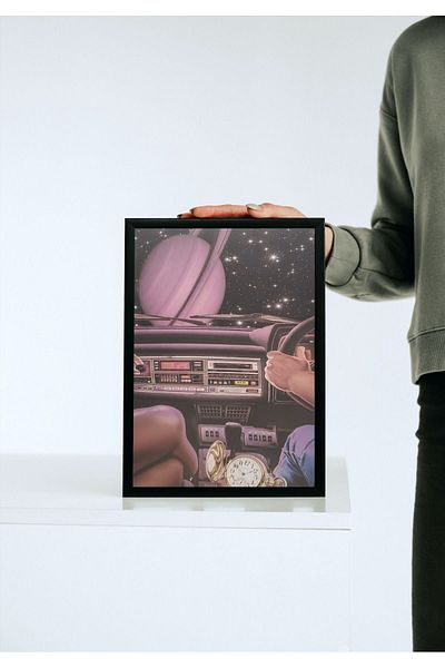 Arthopia Feelings Space Saturn Pinterest Αφίσα με κορνίζα Υψηλής ποιότητας διακοσμητικό σχέδιο ζωγραφικής