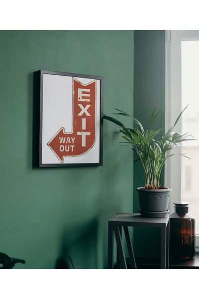 Arthopia Έξοδος Way Out Πινακίδα εξόδου Pinterest Αφίσα με κορνίζα Υψηλής ποιότητας διακοσμητικό σχέδιο ζωγραφικής