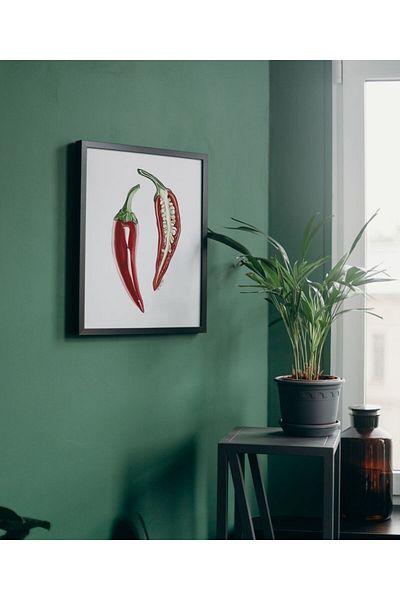 Arthopia Δύο καραμπίνερ με κόκκινο πιπέρι Pinterest Πίνακας καλλιτεχνικού σχεδιασμού με κορνίζα