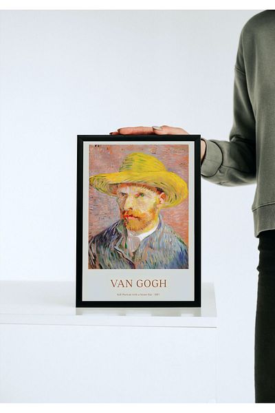 Arthopia Πορτρέτο Van Gogh Pinterest Αφίσα με κορνίζα Υψηλής ποιότητας διακοσμητικό σχέδιο ζωγραφικής
