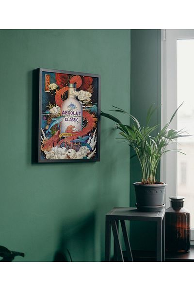 Arthopia Absolut Classic Vodka Alcohol Pinterest Αφίσα με κορνίζα Δώρο Διακόσμηση Σχέδιο Ζωγραφική
