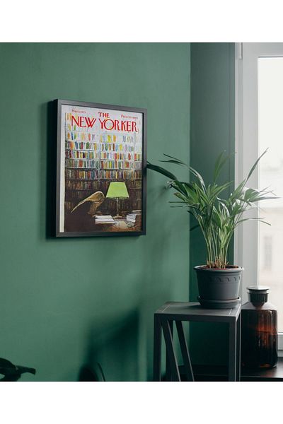 Arthopia The New Yorker Library Pinterest Πίνακας σχεδίασης διακόσμησης υψηλής ποιότητας με πλαίσιο αφίσας