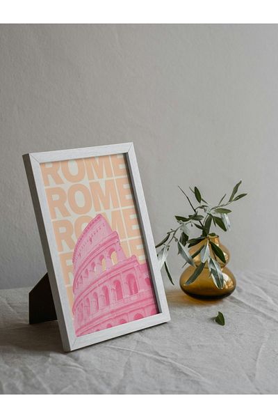 Arthopia Rome Pink City Cities Pinterest Αφίσα με κορνίζα Υψηλής ποιότητας διακοσμητικό σχέδιο ζωγραφικής