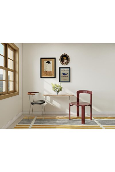 Masif Market Patara Katlanır Masa Marbella Kiraz Beyaz