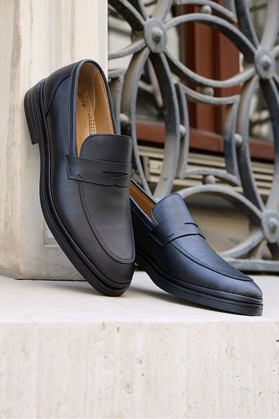 Vantaggio Ανδρικά παπούτσια Comfort - Malaga Black, 100% γνήσιο δέρμα