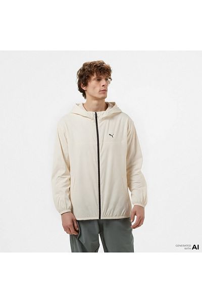 Puma Ανδρικό κρεμ μπουφάν Ess Regular Windbreaker