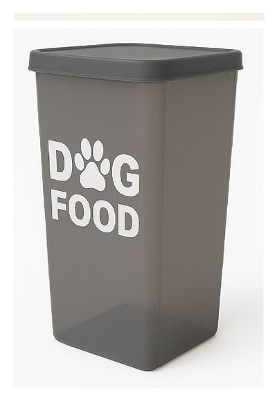 DEEMBRO 3.3 Liter Smoked Colored Dog Food Storage Container - Leak Proof, Non-Breathable
