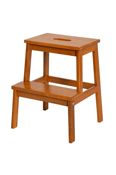 FASTWOOD Basamaklı Ahşap Tabure Meşe Renk