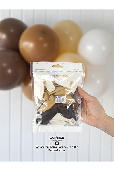 partince 12 Adet Standart Boy 12'' Karışık Renk Balonlar