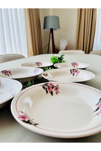 VENÜS HOME DECORATION موديل زهرة الثلج 6 أطباق عشاء