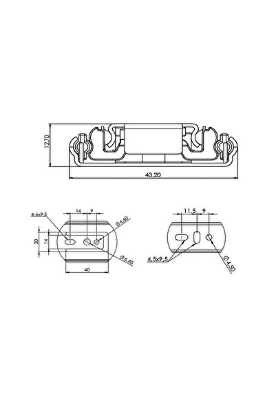CANEX En 43 mm Frenli Teleskopik Bilyalı Çekmece Rayı Kaplamalı - 45 cm (5 Takım)