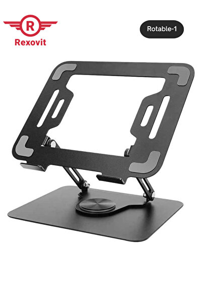 Rexovit Laptop Yükseltici 360º Dönebilir Laptop Stand Ayarlanabilir Metal Diz...