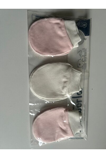 Miniworld Newborn Baby Girl Gloves Powder Color 3-Piece