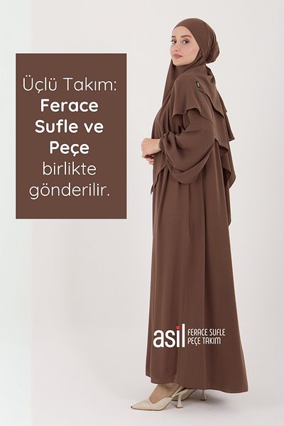 ASİLNUR Комплект суфле Asil Abaya (Camel)