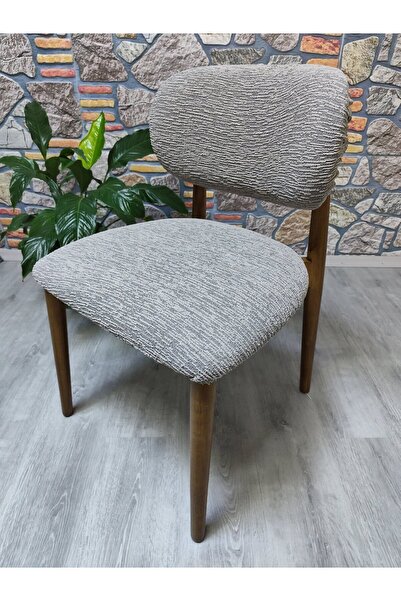 COVER TEKSTİL Bohem yeni model sandalyesi kılıfı jakar ağaç kabuğu desen