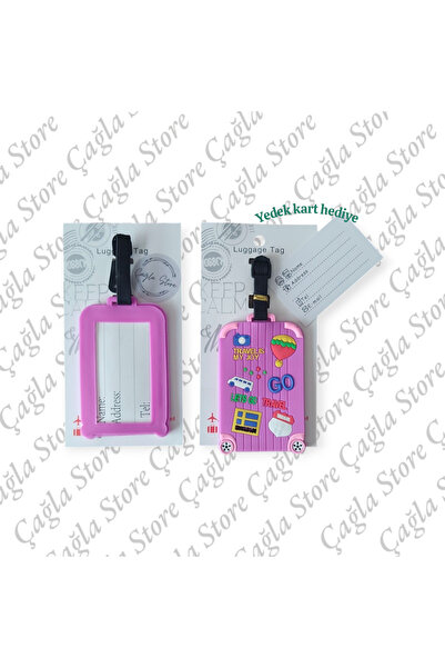 Caglastore Bagaj Çanta Bavul Valiz İsimlik Etiketi Renkli ve Esnek Mascot Çan...