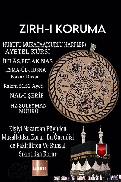 Miss TBee 🙏Zırh-ı Koruma (NAZAR BÜYÜ KORUNMA TILSIMI) Saf Bakır Kolye