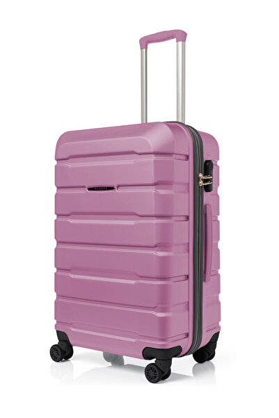 OLEETS Unisex 4 Tekerli Kilitli Orta Boy Valiz Bavul