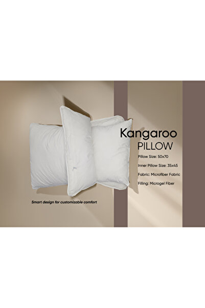 Piyes Home Nanojel Yapay Kaz Tüyü Yavrulu Yükseklik Ayarlanabilir Yastık, Yükseklik Ayarlı Premium Yastık