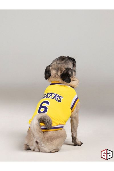salya store Lakers Summer Dog Jersey, Summer Dog Outfit