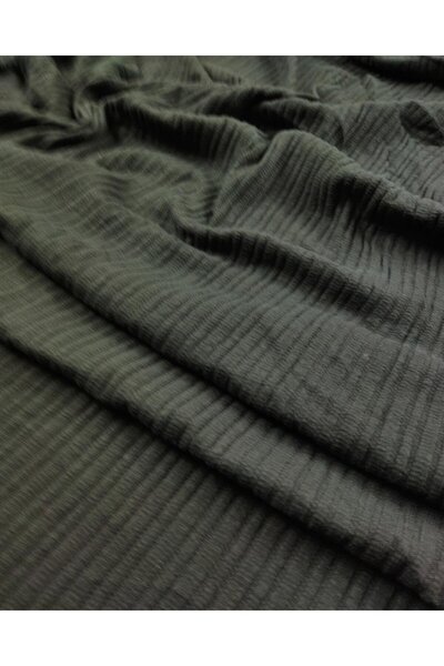 Kumaş Parça Raporlu Triko Kaşkorse Antrasit Renk En: 140 cm