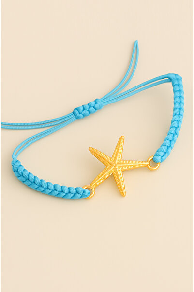 TAYEM مجموعة أساور مضفرة من مكرامية نجم البحر، سوار هدية